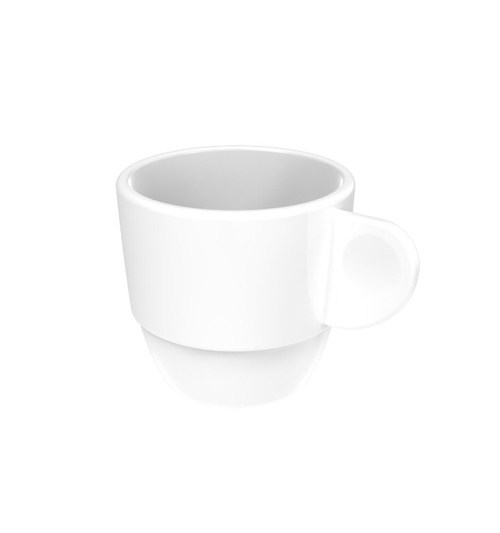 Reusable Plastic Cup SAN “Espresso” White 80ml (36 Units) Reusable Plastic Cup SAN “Espresso” White 80ml (36 Units)