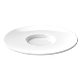 Reusable Plastic Plate SAN for Cup “Espresso” White 80ml (6 Units)