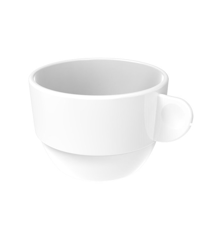 Reusable Plastic Cup SAN “Cappuccino” White 166ml (6 Units) Reusable Plastic Cup SAN “Cappuccino” White 166ml (6 Units)