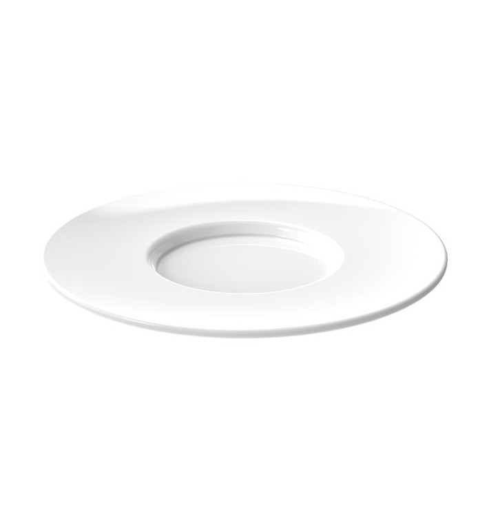 Reusable Plastic Plate SAN for Cup “Cappuccino” White 166ml (6 Units) Reusable Plastic Plate SAN for Cup “Cappuccino” White 166ml (6 Units)