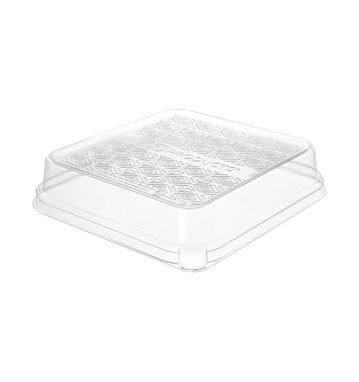 Plastic Lid for Sugarcane Food Container 18,5x18,5cm (50 Units) Plastic Lid for Sugarcane Food Container 18,5x18,5cm (50 Units)