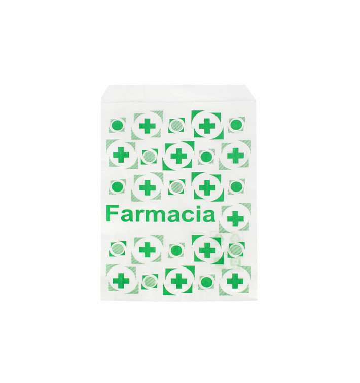 Paper Bag Pharmacy White 12+6x20cm (250 Units) Paper Bag Pharmacy White 12+6x20cm (250 Units)