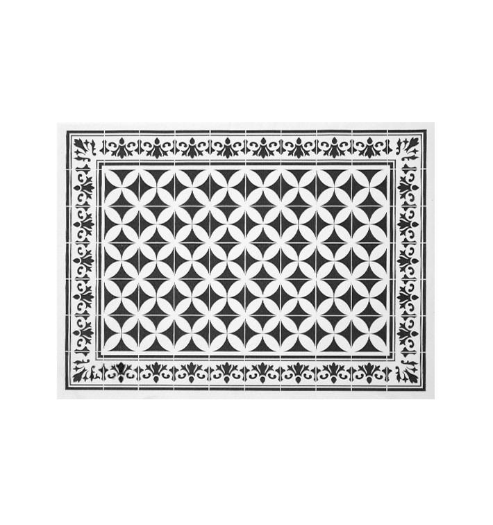 Paper Placemats 30x40cm "Alhambra" Black 50g/m² (1000 Units) Paper Placemats 30x40cm "Alhambra" Black 50g/m² (1000 Units)