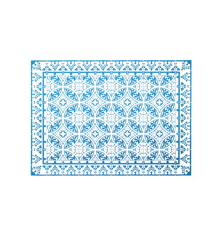 Paper Placemats 30x40cm "Alhambra" Turquoise 50g/m² (1000 Units) Paper Placemats 30x40cm "Alhambra" Turquoise 50g/m² (1000 Units)