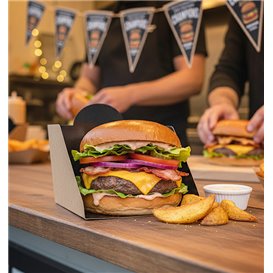 Paperboard Burger Box Kraft 10x10x7cm (600 Units)