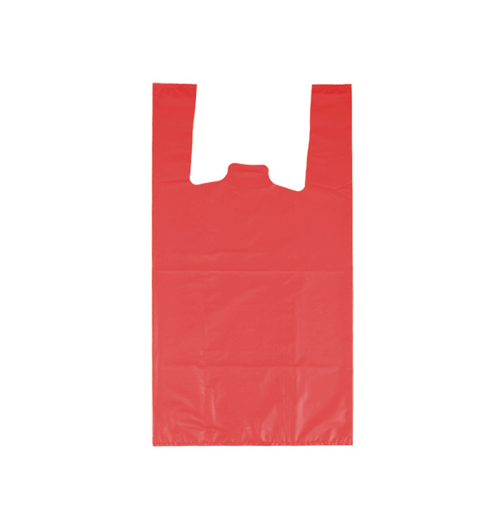 Plastic T-Shirt Bag 70% Recycled “Colors” Red 42x53cm 50µm (40 Units) Plastic T-Shirt Bag 70% Recycled “Colors” Red 42x53cm 50µm (40 Units)