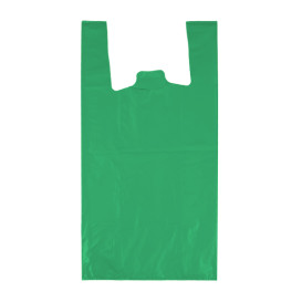 Plastic T-Shirt Bag 70% Recycled “Colors” Green 42x53cm 50µm (1.000 Units)