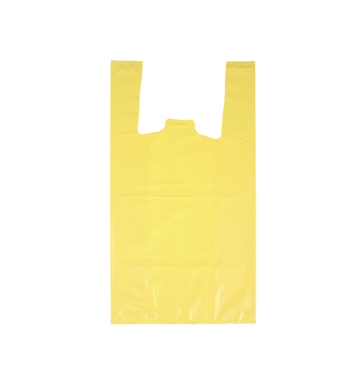 Plastic T-Shirt Bag 70% Recycled “Colors” Yellow 42x53cm 50µm (40 Units) Plastic T-Shirt Bag 70% Recycled “Colors” Yellow 42x53cm 50µm (40 Units)