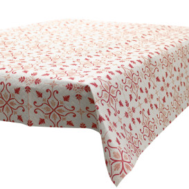Pre-Cut Paper Tablecloth 1x1m "La Valenciana" Burgurdy 40g/m² (400 Units)