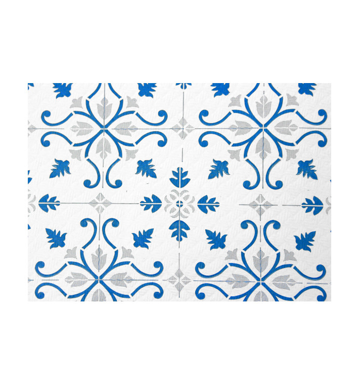 Pre-Cut Paper Tablecloth 1x1m "La Valenciana" Turquoise 40g/m² (400 Units) Pre-Cut Paper Tablecloth 1x1m "La Valenciana" Turquoise 40g/m² (400 Units)