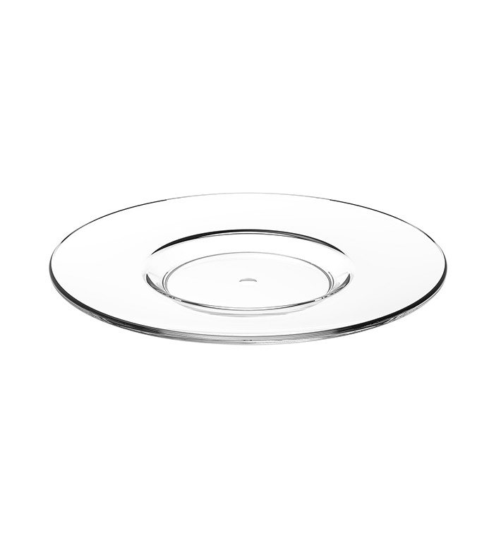 Reusable Plastic Plate SAN for Cup “Cappuccino” Transparent 166ml (6 Units) Reusable Plastic Plate SAN for Cup “Cappuccino” Transparent 166ml (6 Units)