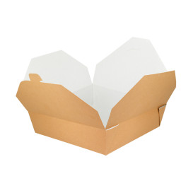Paper Take-out Container "American" Natural 21,7x21,7x6cm 2910ml (140 Units) 