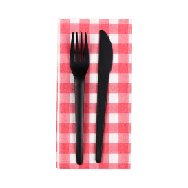 Paper Napkin Double Point "Vichy" 1/8 40x40cm (30 Units) 