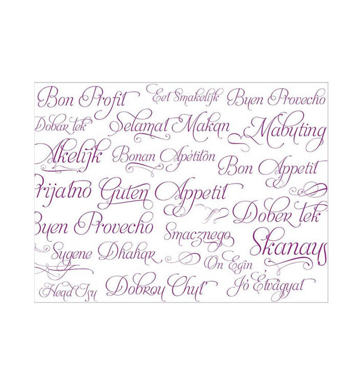 Placemat of Paper in Fuchsia "Buen Provecho" 30x40cm 40g/m² (1.000 Units) Placemat of Paper in Fuchsia "Buen Provecho" 30x40cm 40g/m² (1.000 Units)