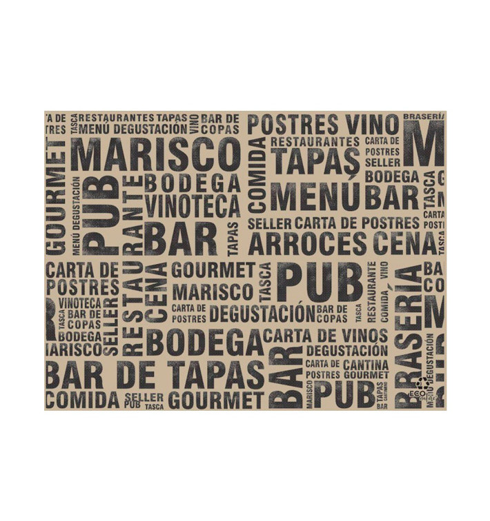 Placemat of Paper in Kraft "Gourmet" 30x40cm 40g/m² (1.000 Units) Placemat of Paper in Kraft "Gourmet" 30x40cm 40g/m² (1.000 Units)