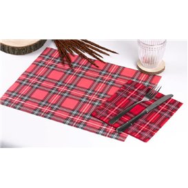 Placemat of Paper in Red "Glasgow" 30x40cm 40g/m² (1.000 Units)