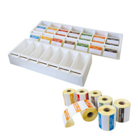 Self-Adhesive Rectangular Roll "Monday" 5x2,5cm (1.000 Units)