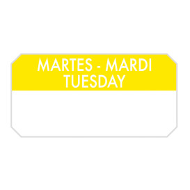 Self-Adhesive Rectangular Roll "Tuesday" 5x2,5cm (1.000 Units)