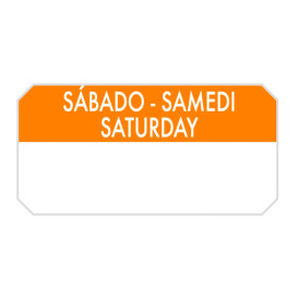 Self-Adhesive Rectangular Roll "Saturday" 5x2,5cm (1.000 Units)