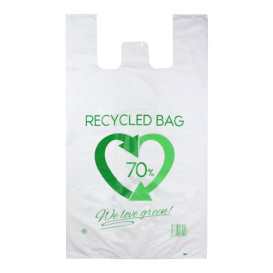 Plastic T-Shirt Bag 70% Recycled 60x70cm 50µm (1.500 Units)