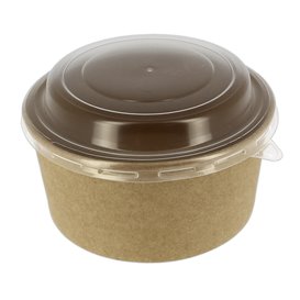 Paper Kraft-Kraft Soup Bowl with PP Lid 750ml (50 Units)
