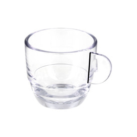 Reusable Plastic Cup SAN “Espresso” Transparent 80ml (36 Units)