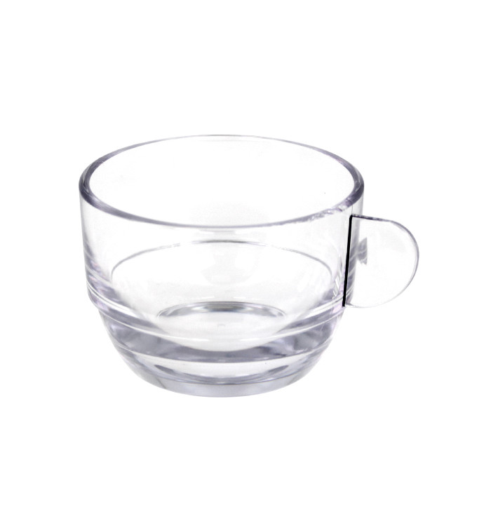 Reusable Plastic Cup SAN “Cappuccino” Transparent 166ml (6 Units) Reusable Plastic Cup SAN “Cappuccino” Transparent 166ml (6 Units)