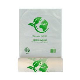 Roll of plastic bags 100% Biodegradable 25x37cm (500 Units)