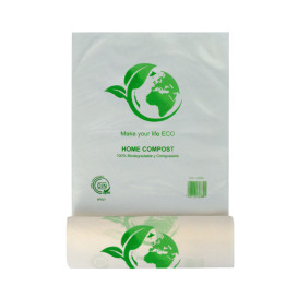 Roll of plastic bags 100% Biodegradable 25x37cm (500 Units)