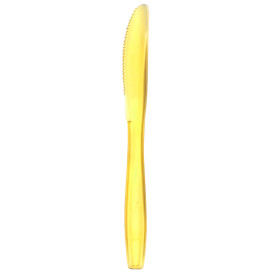 Plastic Knife PS Premium Yellow 19cm (1000 Units)