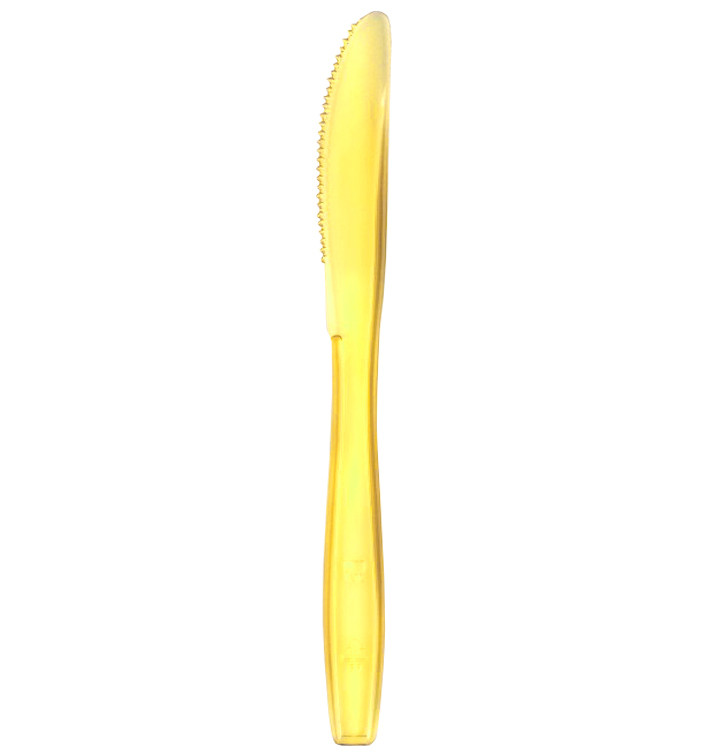 Plastic Knife PS Premium Yellow 19cm (1000 Units) Plastic Knife PS Premium Yellow 19cm (1000 Units)