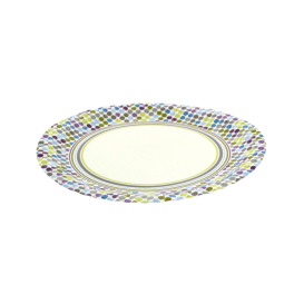 Paper Plate "Rayas y Topos" Design 18cm (12 Units) 