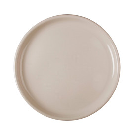 Plastic Plate for Pizza Beige "Round" PP Ø35 cm (12 Units) 