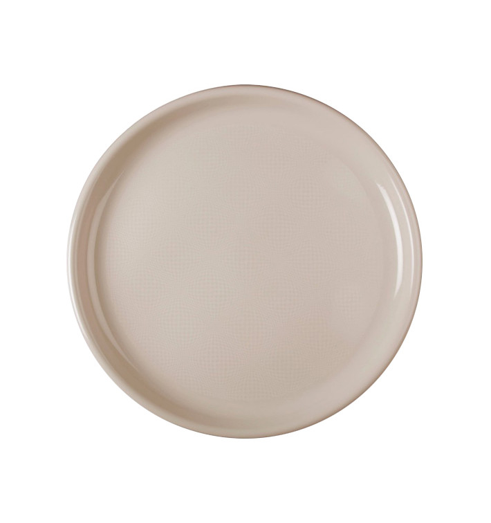 Plastic Plate for Pizza Beige "Round" PP Ø35 cm (12 Units) 