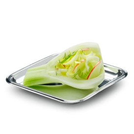 Plastic Tasting Plate PS Silver 6x6x1 cm (50 Units) 
