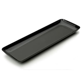 Plastic Tasting Tray PS Black 6x19 cm 