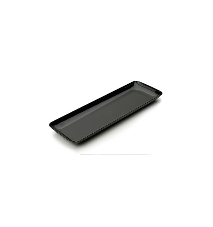 Plastic Tasting Tray PS Black 6x19 cm 