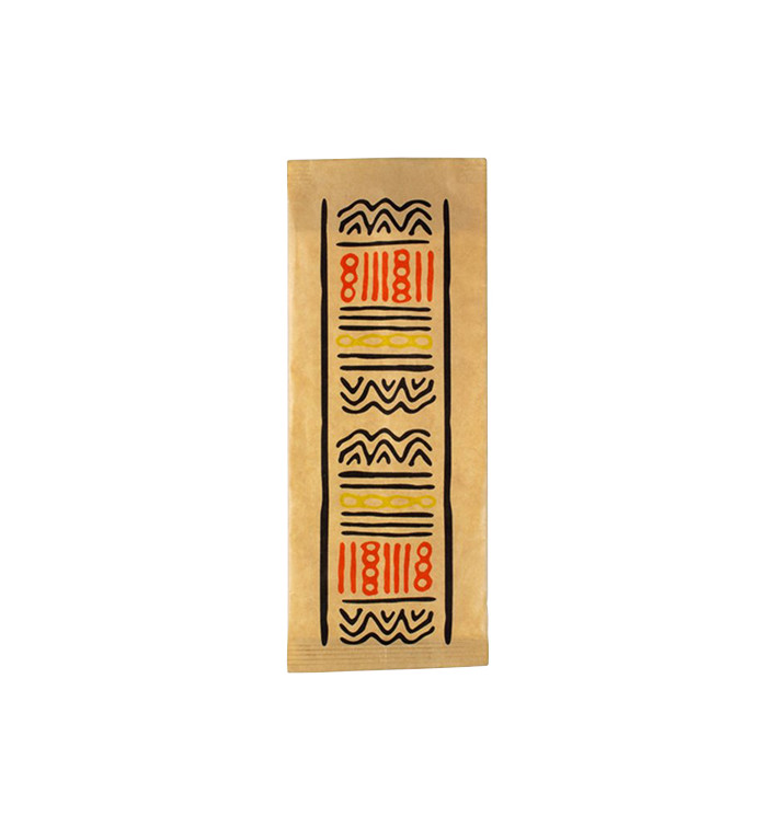 Paper Cutlery Envelopes with Napkin "Tribal" (1000 Units) Paper Cutlery Envelopes with Napkin "Tribal" (1000 Units)