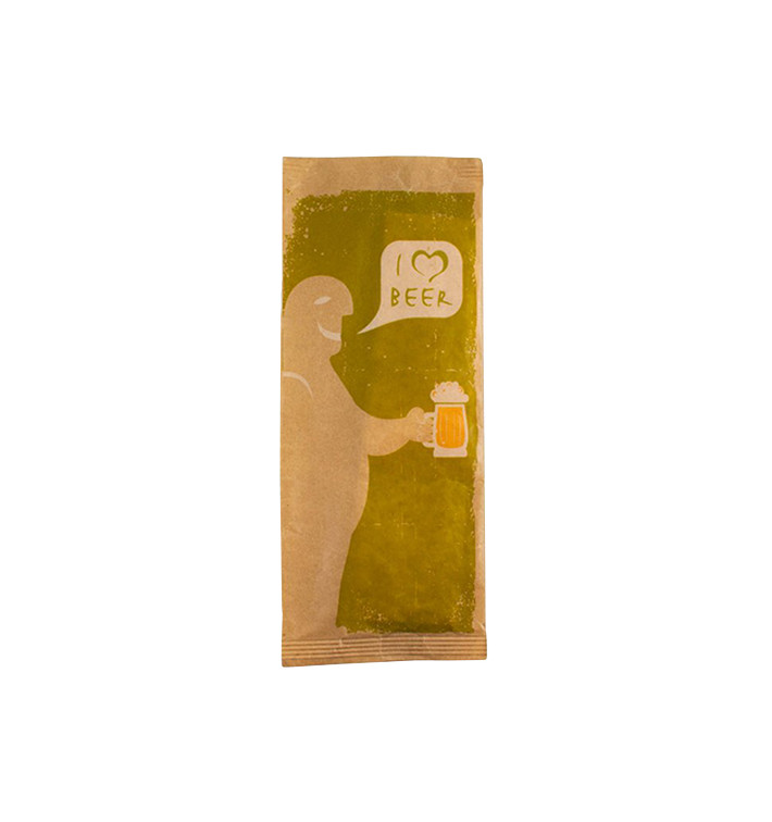 Paper Cutlery Envelopes with Napkin "I Love Beer" (125 Units) Paper Cutlery Envelopes with Napkin "I Love Beer" (125 Units)