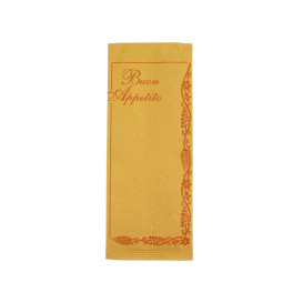 Paper Cutlery Envelopes with Napkin "Buon Appetito" (125 Units)