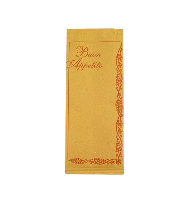 Paper Cutlery Envelopes with Napkin "Buon Appetito" (125 Units)