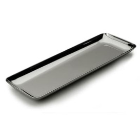 Plastic Tasting Tray PS Silver 6x19 cm 