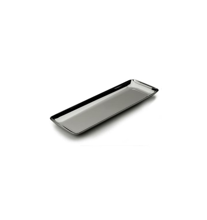 Plastic Tasting Tray PS Silver 6x19 cm Plastic Tasting Tray PS Silver 6x19 cm
