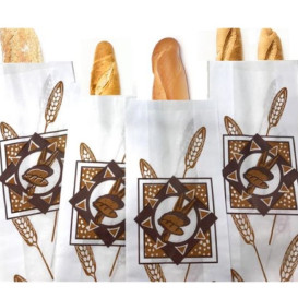 Paper Food Bag "Espigas" 9+3x51cm (125 Units) 