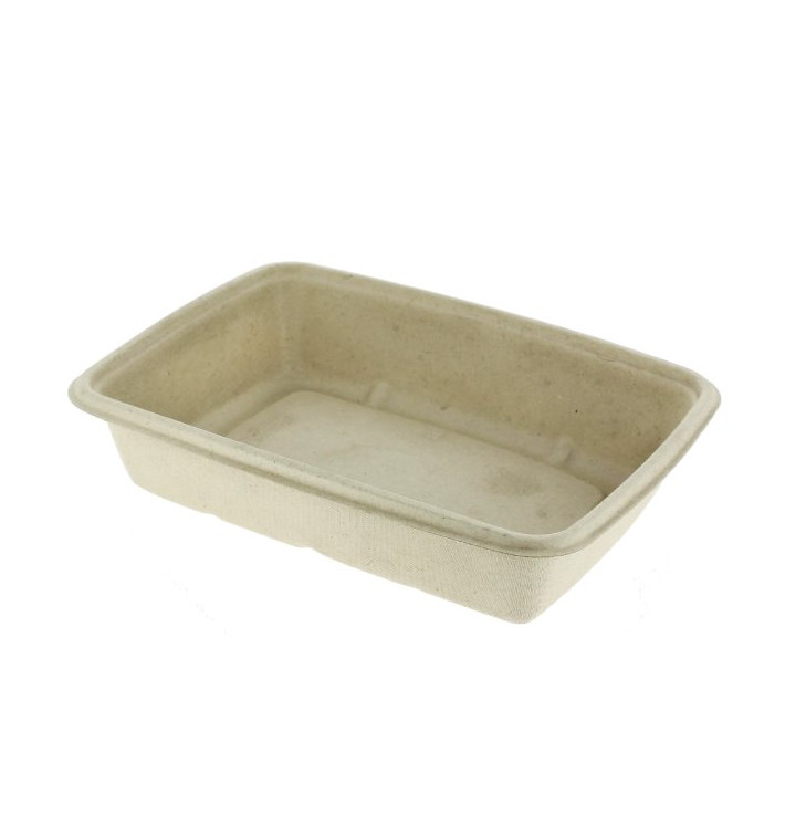 Sugarcane Container PLA Laminated 600ml 16x23x3cm (300 Units) Sugarcane Container PLA Laminated 600ml 16x23x3cm (300 Units)