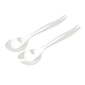 Plastic Spoon and Fork PS Salad Clear 