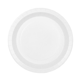 Paper Plate Round Greaseproof Shape White Ø22cm 200g/m² (400 Units) 