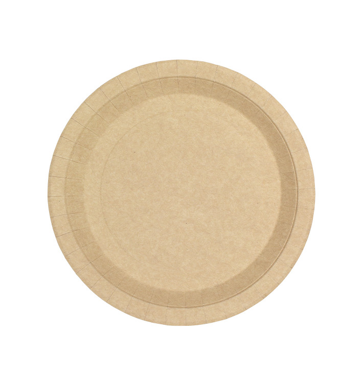 Paper Plate Round Greaseproof Shape Kraft Ø22cm 195g/m² (50 Units) Paper Plate Round Greaseproof Shape Kraft Ø22cm 195g/m² (50 Units)