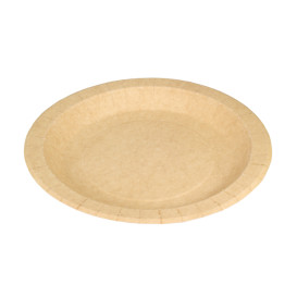 Paper Plate Round Greaseproof Shape Kraft Ø18cm 245g/m² (50 Units) 