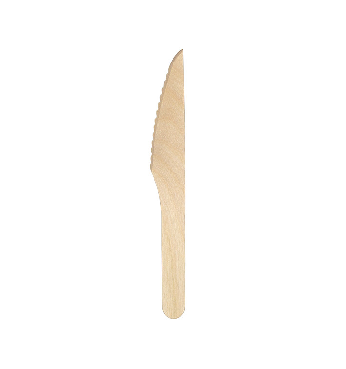 Disposable Wooden Knife 16,5cm (1.000 Units) Disposable Wooden Knife 16,5cm (1.000 Units)